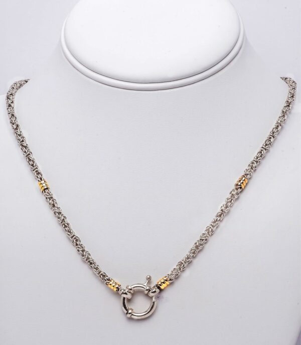 Handmade Byzantine Chain with Pendant Ring - Image 3