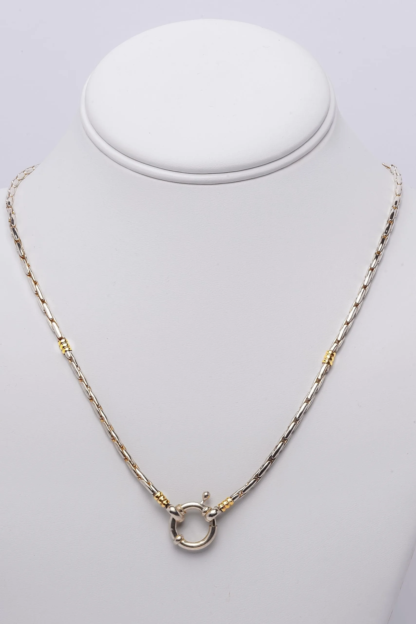 925 Sterling Silver Chain with 18k Gold Accents – Exquisite Luxury Necklace - Image 4