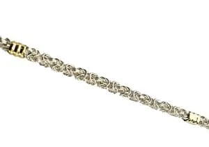 925 Sterling Silver Chain with 18k Gold Accents – Exquisite Luxury Necklace - Image 2