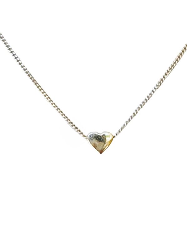 Reverable18kt gold and sterling silver teeny tiny heart with neck chain - MJ-N83/5 - Image 3