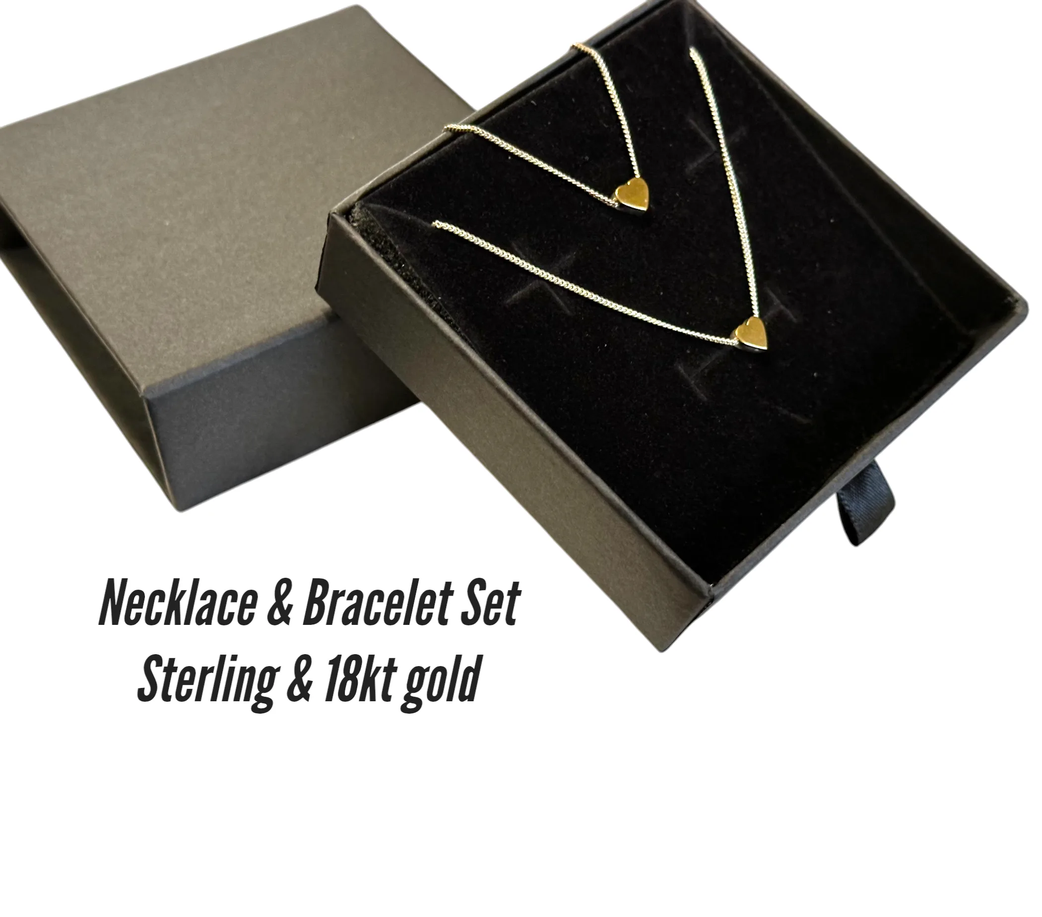 Sterling & 18k Gold Heart Bracelet - Image 3