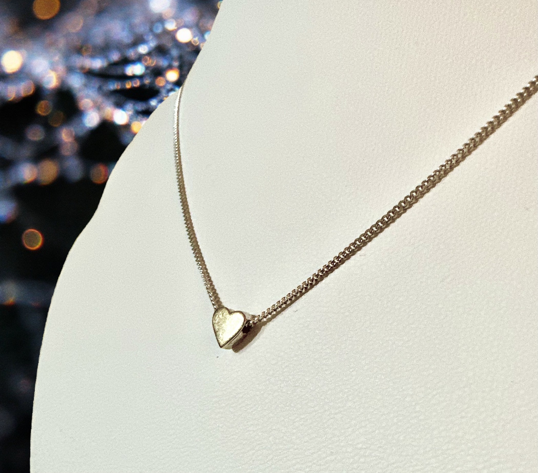 Handcrafted reversible 3D heart necklace in sterling silver and 18k gold, elegant pendant for women or men, perfect gift, versatile jewelry piece