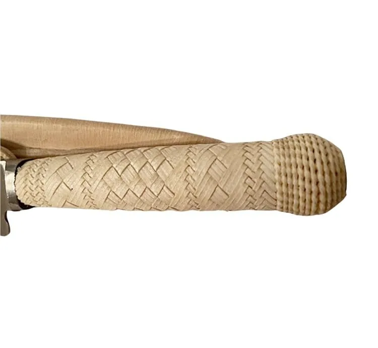 RAWHIDE LEATHER HAND BRAIDED GAUCHO KNIFE - STAINLESS STEEL FULL TANG BLADE - MART-2516 - Image 3