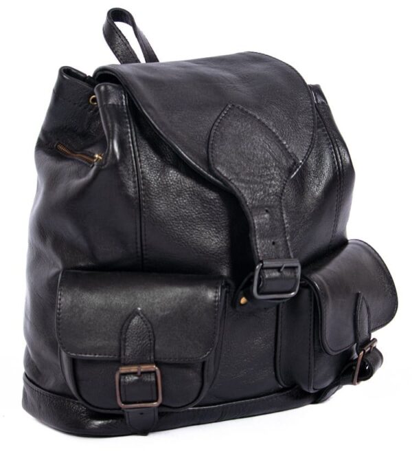 EXTRA LARGE, HANDMADE, 100% GENUINE ARGENTINEAN LEATHER, UNISEX BACKPACK - URBAN BP - RGC-URBAN/3536-BK - Image 2