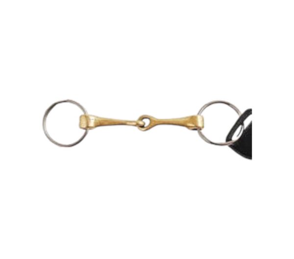 Solid Brass Snaffle Bit Keychain - Double Key Ring - CS-L122/250-B - Image 4