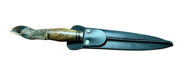 Handmade 14cm Gaucho Knife with Argentine Hardwood and Rhea Toe Handle - Image 2