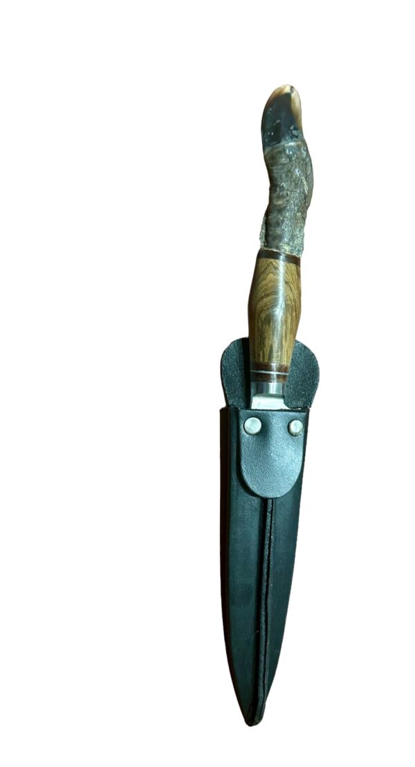 Handmade 14cm Gaucho Knife with Argentine Hardwood and Rhea Toe Handle - Image 6