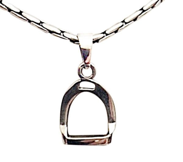 Horse Jewelry - Solid Sterling Silver Iron Riding Stirrup Charm / Pendant - Handmade in Argentina - Image 5