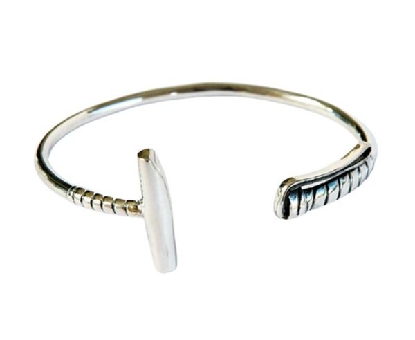 HORSE JEWELRY - SOLID STERLING SILVER HEAVY POLO MALLET CUFF BRACELET - PU-PM01/24