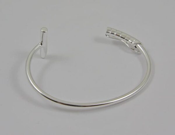 HORSE JEWELRY - SOLID STERLING SILVER HEAVY POLO MALLET CUFF BRACELET - PU-PM01/24 - Image 3