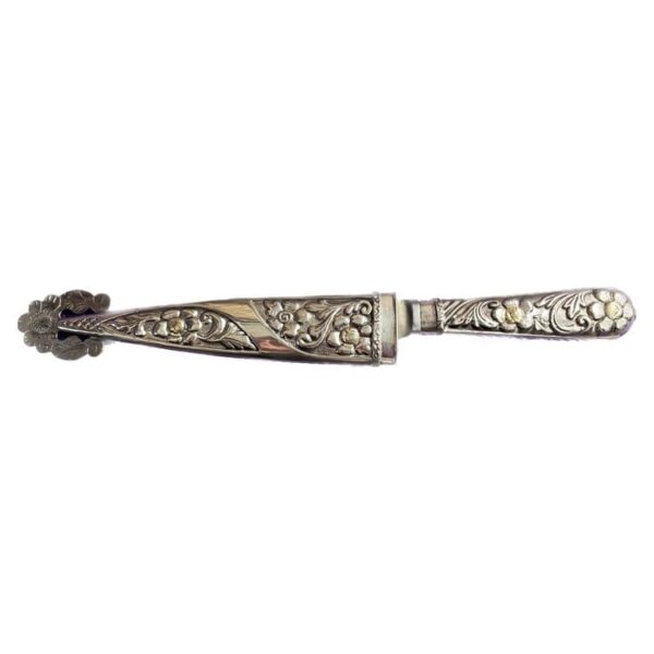 AUTHENTIC, HANDMADE ALPACA SILVER ARGENTINIAN GAUCHO KNIFE WITH STAINLESS STEEL BLADE - CACU-404/3344 - Image 5