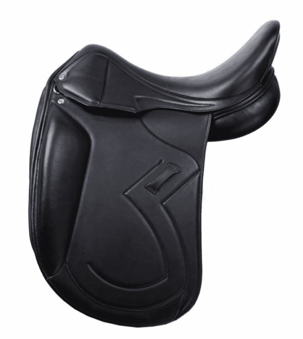 Calfskin lined monoflap dressage saddle