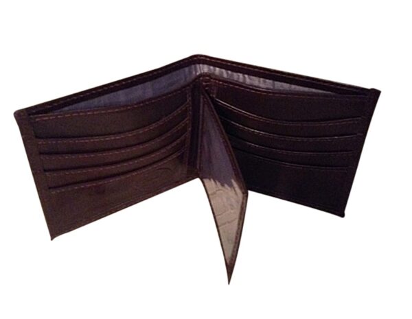 Jet Black Croc-Embossed Leather Wallet – Euro Size for International Style - PI-EBWD/6 - Image 2