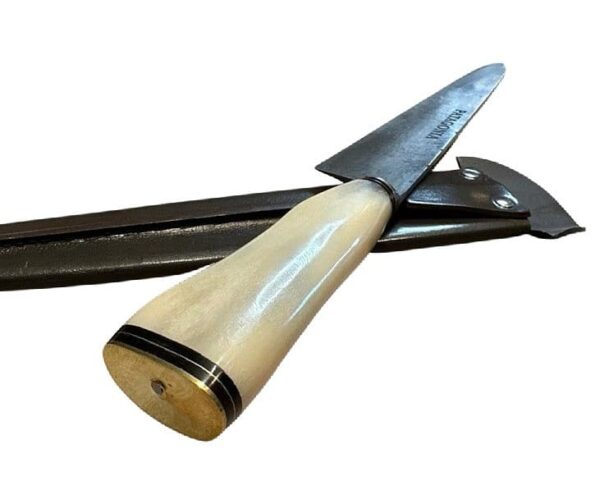 ARGENTINE GAUCHO KNIFE, CUCHILLO WITH POLISHED BONE HANDLE & EXTRA LONG, FULL TANG PATAGONIA CARBON STEEL BLADE - PL-CUCH19 - Image 2