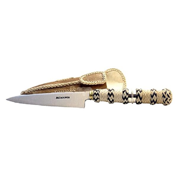 HAND BRAIDED RAWHIDE GAUCHO KNIFE HANDLE WITH STAINLESS STEEL PATAGONIA BLADE - 100% AUTHENTIC ARGENTINE MADE! PL-CUCH22/40-BKSP - Image 6