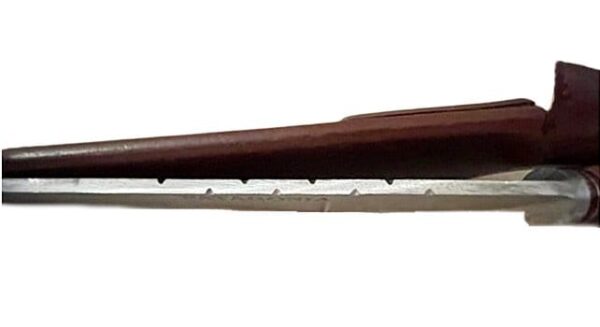 26CM EXTRA LONG BLADE, CARBON STEEL, FULL TANG, PATAGONIA BLADE WITH HORN HANDLE - PL-60-26SW - Image 4