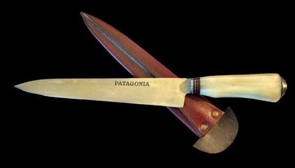 ARGENTINE GAUCHO KNIFE, CUCHILLO WITH POLISHED BONE HANDLE & EXTRA LONG, FULL TANG PATAGONIA CARBON STEEL BLADE - PL-CUCH19 - Image 5
