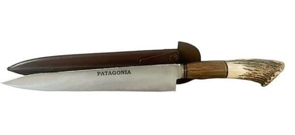 HUGE ANTLERED & ARGENTINE HARDWOOD GAUCHO KNIFE WITH 30CM HEAVY CARBON STEEL BLADE - ONE OF A KIND! - Image 5