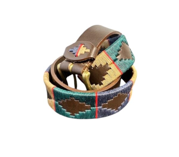 POLO PLAYER BELT OF 100% GENUINE ARGENTINIAN LEATHER WITH SOLID BRASS BUCKLE - UNISEX STYLE & SIZING - RGC/654-TR-RS
