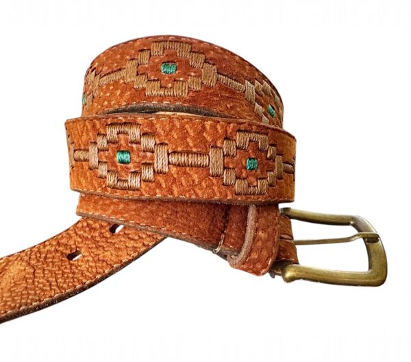 GENUINE CARPINCHO CAPYBARA UNISEX EMBROIDERED POLO PLAYER BELT - Image 7