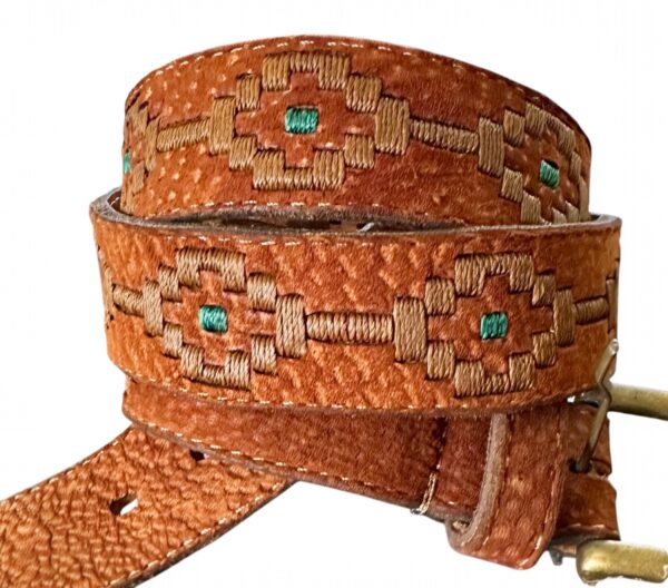 GENUINE CARPINCHO CAPYBARA UNISEX EMBROIDERED POLO PLAYER BELT - Image 6