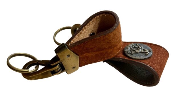 Carpincho / Capybara Bronco Rider Keychain with Brass Swivel Belt Snap - PL-LLA16/9HH - Image 2