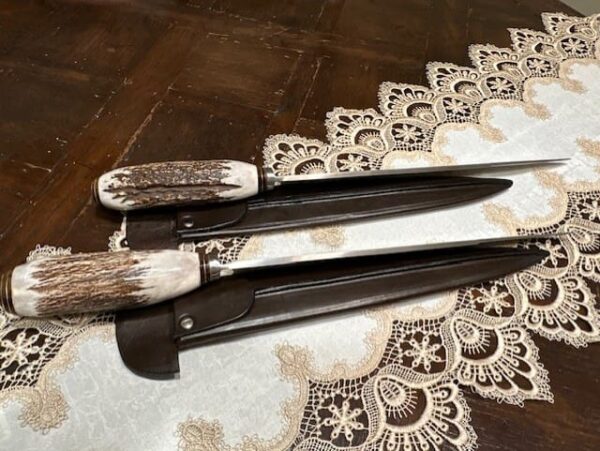 HANDMADE CARBON STEEL 30CM EXTRA LARGE, HEAVY, THICK STAGHORN HANDEL GAUCHO KNIFE - HANDMADE IN ARGENTINA - PW-30/2888-CS - Image 4