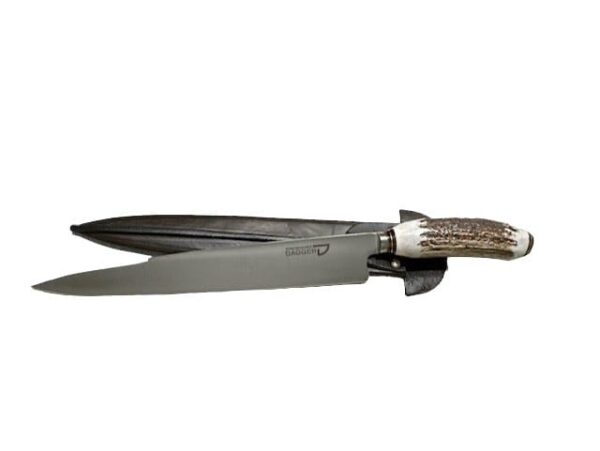 HANDMADE CARBON STEEL 30CM EXTRA LARGE, HEAVY, THICK STAGHORN HANDEL GAUCHO KNIFE - HANDMADE IN ARGENTINA - PW-30/2888-CS - Image 2