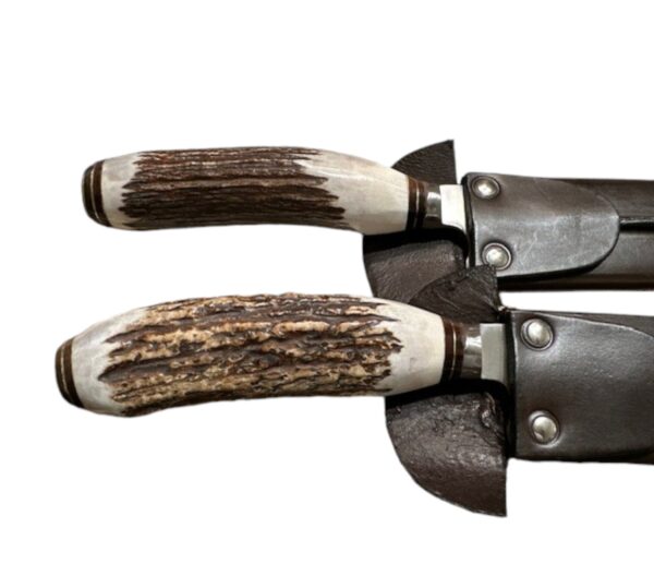 HANDMADE CARBON STEEL 30CM EXTRA LARGE, HEAVY, THICK STAGHORN HANDEL GAUCHO KNIFE - HANDMADE IN ARGENTINA - PW-30/2888-CS - Image 6