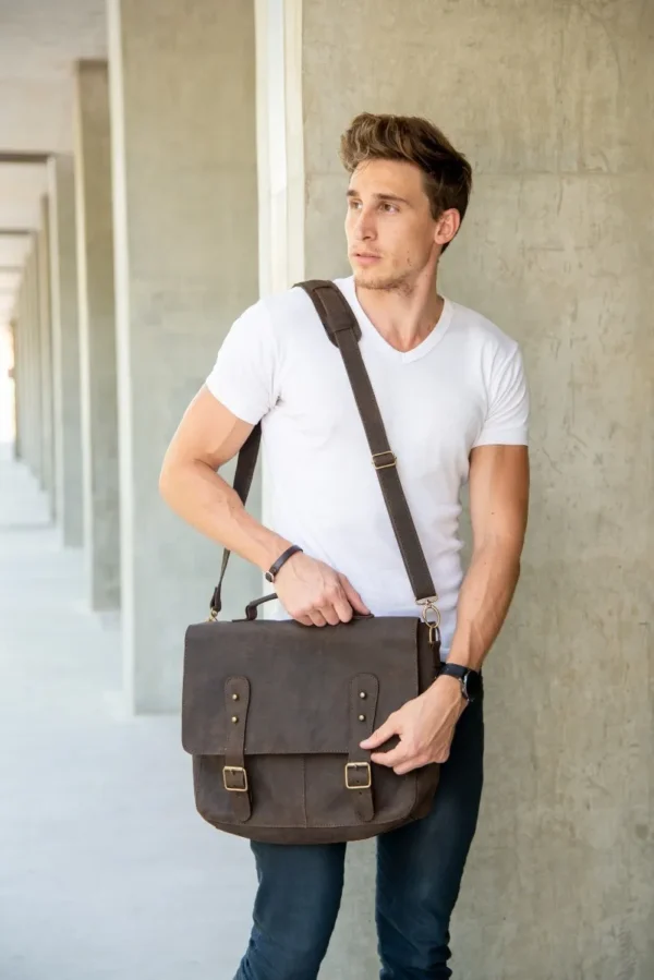 Man carrying messenger bag