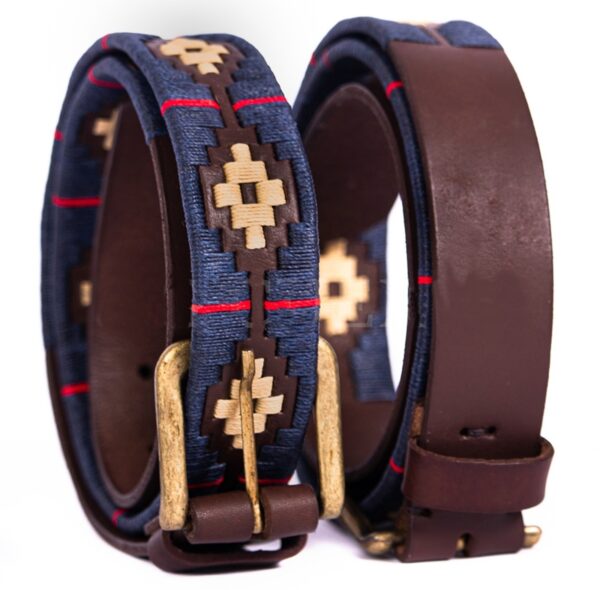 Handmade Argentine Polo Belt with Solid Brass Buckle - Unisex Style - NC-1105-RN