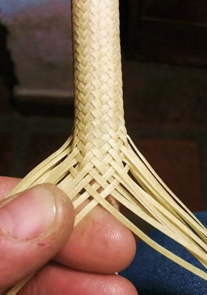 Braided Rawhide Double Key Ring Holder - Image 2