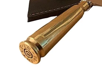 HAND CRAFTED .50 CALIBER SHELL, CARBON STEEL FIXED BLADE CUCHILLO GAUCHO KNIFE - REMI/50C/40-CS - Image 4