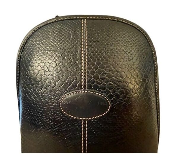 REPTILE PRINT, 100% HANDMADE, GENUINE ARGENTINE COWHIDE LEATHER BACKPACK - SMOOTH, TAPERED DESIGN FOR EXTRA CARRYING COMFORT -PM/4994-BP/BK - Image 2