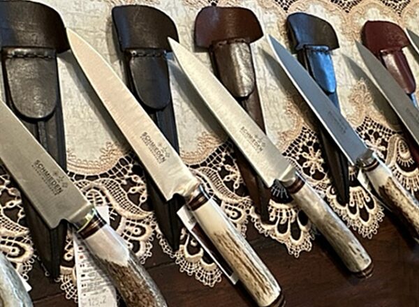 12CM OR 14CM STAG HORN FIXED BLADE, FULL TANG, STAINLESS STEEL GAUCHO KNIFE - BRASS ACCENTS, HANDMADE IN ARGENTINA