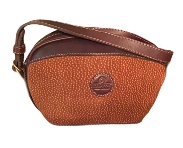 HANDMADE CAPYBARA / CARPINCHO HIDE & ARGENTINIAN COWHIDE LEATHER COMPACT SIZE SHOULDER BAG PURSE - PM/1979-C