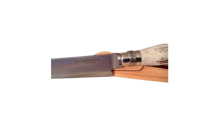 HANDMADE IN ARGENTINA - STAG HORN & ALPACA SILVER GAUCHO CUCHILLO FIXED BLADE KNIFE - CACU014/1894 - Image 3