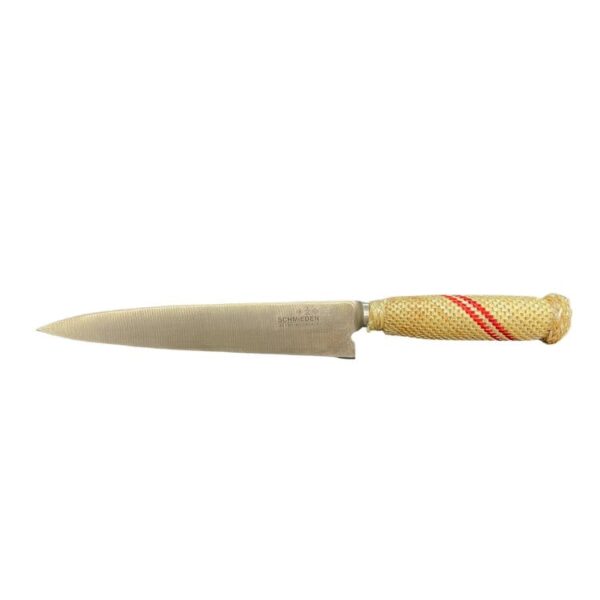 20CM HAND BRAIDED RAW HIDE LEATHER GAUCHO KNIFE WITH MATCHING SCARAB - A RARE FIND! - Image 4
