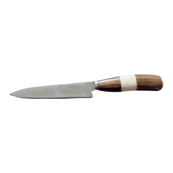 14CM NATURAL BONE AND WALNUT WOOD WITH BRASS ACCENTS - FIXED BLADE GAUCHO KNIFE - HANDMADE IN ARGENTINA - Reduced Price - Image 4