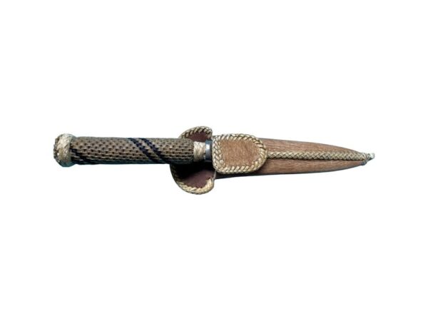 12CM ARGENTINIAN GAUCHO KNIFE - 100% HAND BRAIDED RAWHIDE LEATHER HANDLE - CUCA310/1847 - Image 6