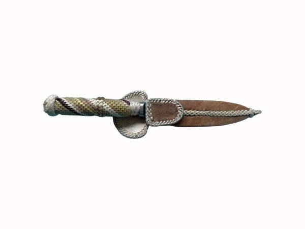 12CM ARGENTINIAN GAUCHO KNIFE - 100% HAND BRAIDED RAWHIDE LEATHER HANDLE - CUCA310/1847
