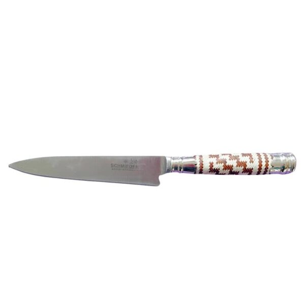 "TIENTO" HAND BRAIDED RAWHIDE GAUCHO KNIFE HANDLE WITH ALPACA SILVER ACCENTS - Image 6