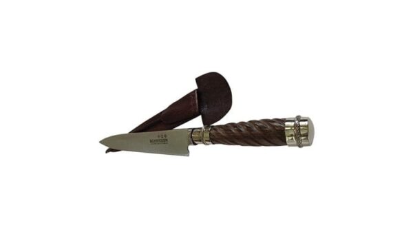 HANDSOME SCULPTED HARDWOOD WITH ALPACA SILVER GAUCHO KNIFE - CUCA-820/15 - Image 4