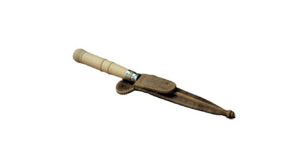 RAWHIDE LEATHER HAND BRAIDED GAUCHO KNIFE - STAINLESS STEEL FULL TANG BLADE - MART-2516 - Image 4