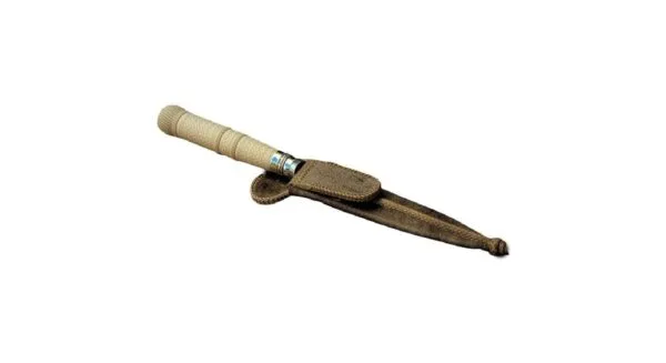 RAWHIDE LEATHER HAND BRAIDED GAUCHO KNIFE - STAINLESS STEEL FULL TANG BLADE - MART-2516 - Image 4