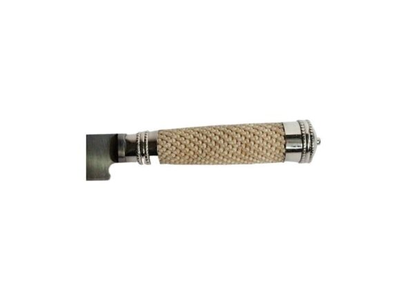 HAND BRAIDED RAWHIDE LEATHER HANDLED, FIXED BLADE GAUCHO KNIFE - EA-CI0006214/2188 - Image 2