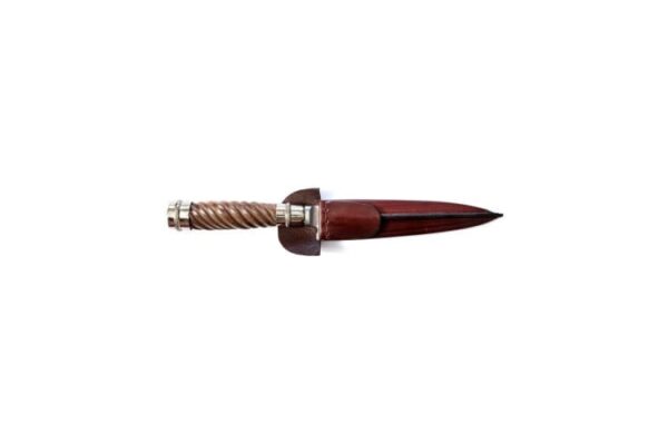 HANDSOME SCULPTED HARDWOOD WITH ALPACA SILVER GAUCHO KNIFE - CUCA-820/15 - Image 3