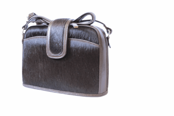 GENUINE HAIR-ON COWHIDE LEATHER CROSS BODY BAG, HANDMADE IN ARGENTINA! OZ-42/2840-HH - Image 3