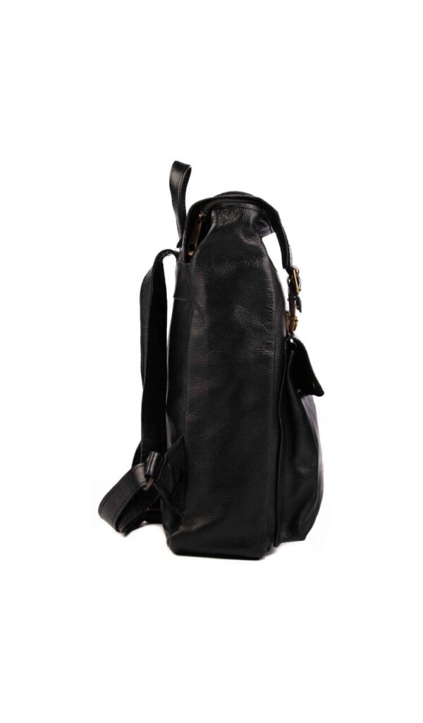 HANDMADE, 100% ARGENTINIAN LEATHER, UNISEX BACKPACK - THE "WEDNESDAY ADDAMS" BACKPACK! - RCG-AMSTERDAM/8835-BK - Image 3