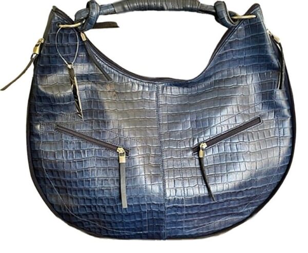 100% GENUINE, HANDMADE, FULL GRAIN ARGENTINE COWHIDE LEATHER, GONDOLA STYLE HANDBAG - OVER SIZED! OZ392/3245-